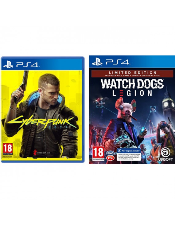 Cyberpunk 2077 (magyar felirattal) + Watch Dogs Legion Limited Edition PS4/PS5 játékcsomag