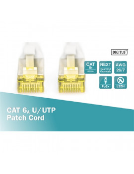 DIGITUS CAT6A U/UTP 2m szürke patch kábel