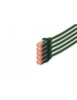 DIGITUS CAT6 S-FTP LSZH 10m 5-ös csomag zöld patch kábel