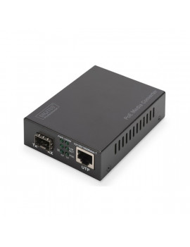 DIGITUS Gigabit PoE+ (RJ45-SFP) 30W SFP modul nélküli média konverter