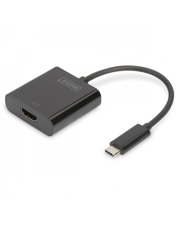 DIGITUS fekete USB 3.0 Type C - HDMI (4K@30Hz) adapter