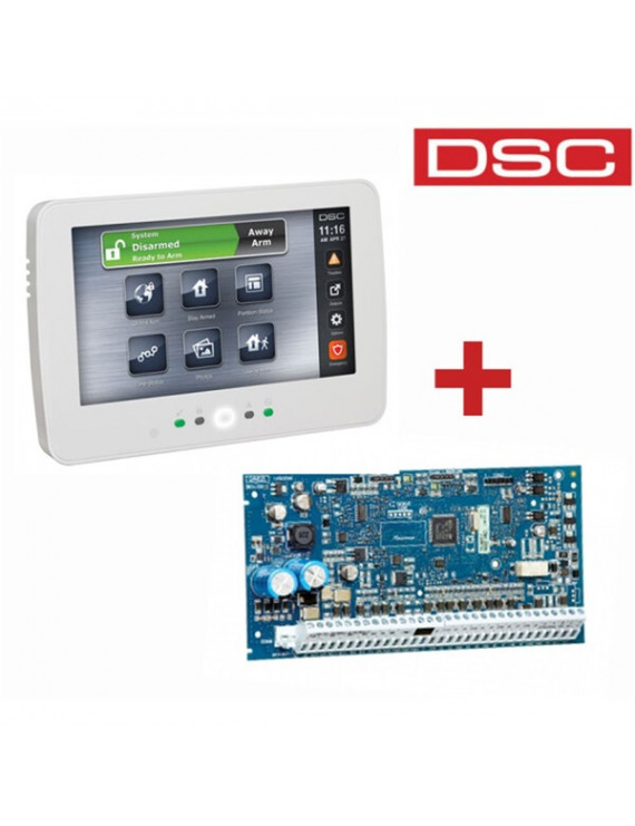 DSC PACK-NEO-2032-TCHP/8 zónás, 32 zónáig bővíthető központ és 7