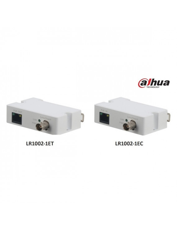 Dahua LR1002-1EC 1x RJ45 10/100, 1x BNC, PoE támogatás Ethernet over Coax (EOC) konverter(vevő)