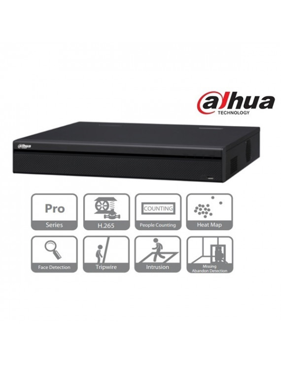 Dahua NVR5464-4KS2 64 csatorna/H265/320Mbps rögzítés/4x Sata hálózati rögzítő(NVR)