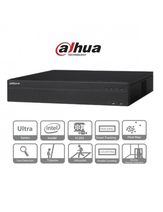 Dahua NVR608-32-4KS2 32 csatorna/H265/384Mbps rögzítés/8x Sata/Raid hálózati rögzítő(NVR)