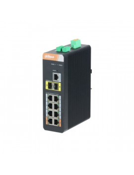 Dahua PFS4210-8GT-DP 2x100/1000 (HighPoE/PoE+/PoE)+6x 100/1000 (PoE)+2x SFP uplink 120W menedzselhető PoE switch