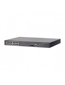 Dahua PFS4218-16GT-240 2x100/1000 (HighPoE/PoE+/PoE)+14x 100/1000 (PoE)+2x SFP uplink 240W menedzselhető PoE switch