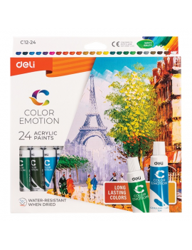 Deli Color Emotion (gouache) 12ml 24db/csomag tempera készlet