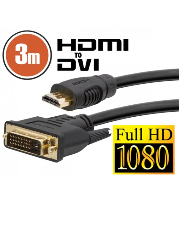 Delight 3m 4K HDMI - DVI-D kábel