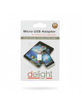 Delight 55448 iPhone Lightning MicroUSB fehér adapter
