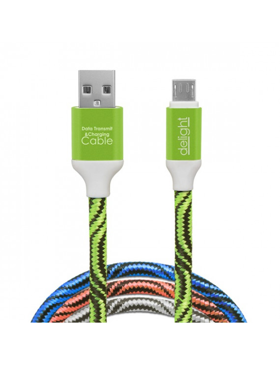 Delight microUSB 2m ezüst adatkábel