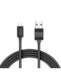 Delight LED fénnyel USB Type-C 1m fekete adatkábel