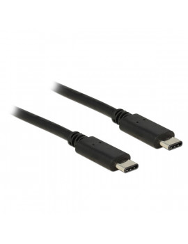 Delock 1m USB Type-C 2.0 apa - USB Type-C 2.0 apa fekete kábel