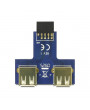 Delock 41824 USB 9tűs 2,54mm anya > 2xUSB 2.0 anya header adapter