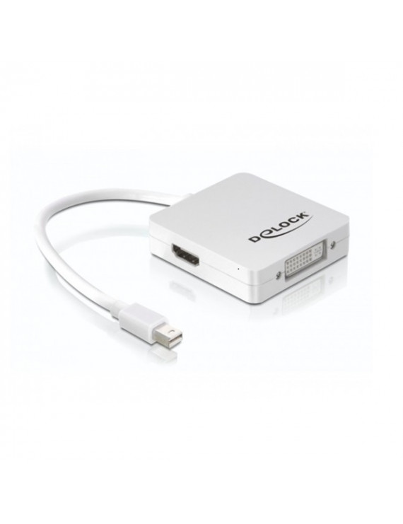 Delock 61768 adapter Displayport mini > Displayport / HDMI / DVI 29 tűs