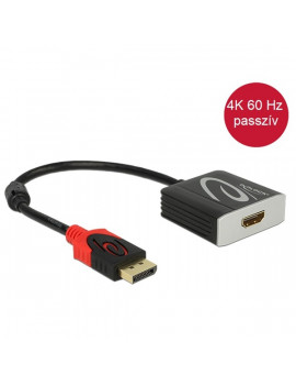 Delock 62719 Displayport 1.2 apa > HDMI-anya 4K 60 Hz passzív fekete adapter