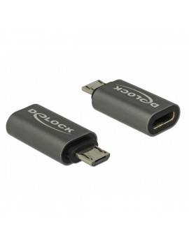 Delock 65927 USB 2.0 Micro-B apa - USB Type-C 2.0 anya antracit adapter