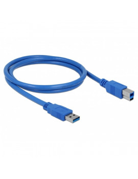 Delock 82580 USB 3.0-A > USB-B apa/apa 1m kék kábel