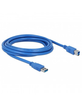 Delock 82581 USB 3.0-A > USB-B apa/apa 3m kék kábel