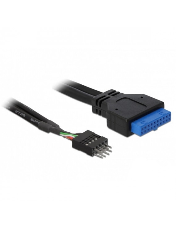 Delock 83095 USB 3.0 19 tűs header anya > USB 2.0 8 tűs header apa kábel