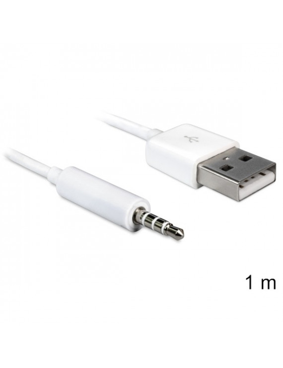 Delock 83182 USB-A apa > sztereó jack 3.5 mm apa 4 pin iPod Shuffle 1 m kábel