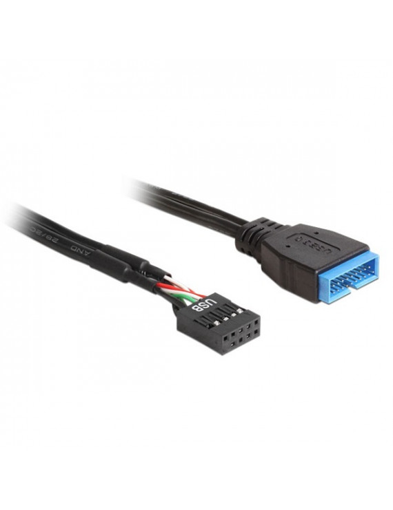 Delock 83281 USB 2.0 pin fejes anya > USB 3.0 pin fejes apa kábel