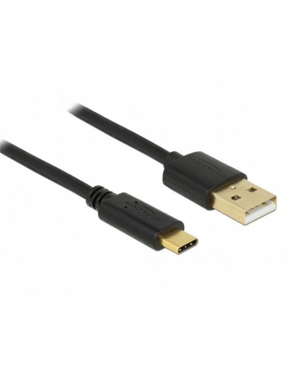 Delock 83327 USB-A 2.0 apa > USB Type-C 2.0 apa 2m fekete kábel