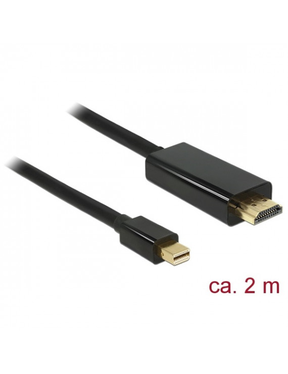 Delock 83699 2 méter  High Speed mini Displayport apa > HDMI apa 4K kábel