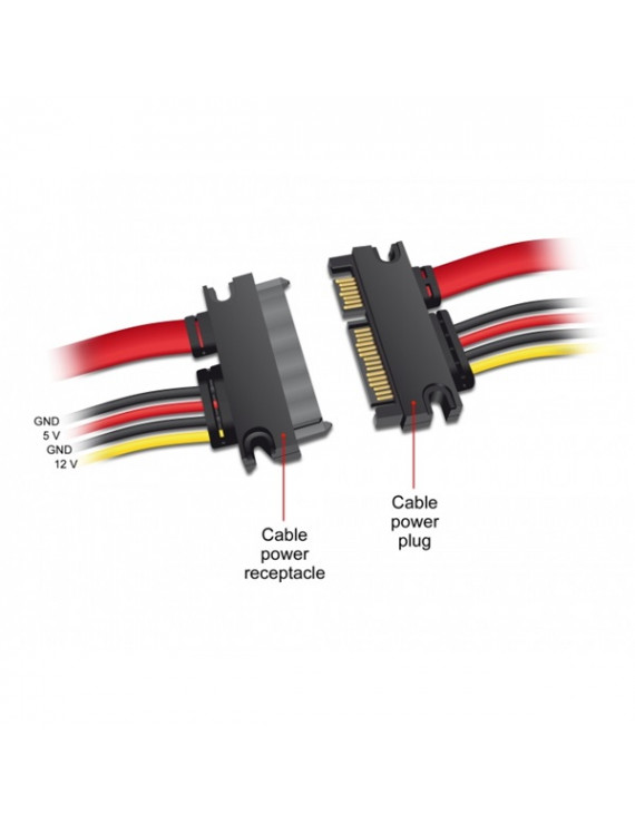 Delock 84362 20cm SATA hosszabbító kábel