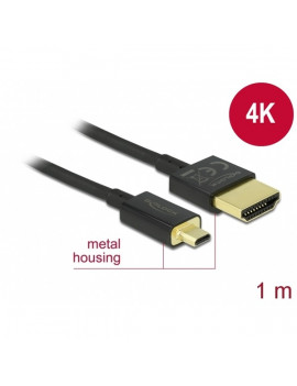 Delock 84781 High Speed 3D HDMI Ethernet - HDMI-A apa > HDMI Micro-D apa 1m kábel