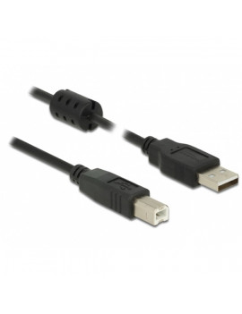 Delock 84895 USB 2.0-A > USB-B apa/apa 1m fekete kábel