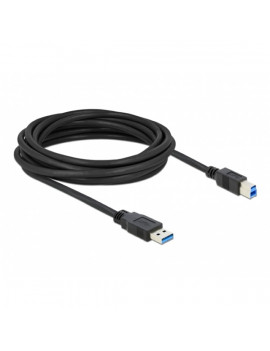 Delock 85070 USB 3.0-A > USB-B apa/apa 5m fekete kábel