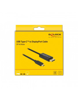 Delock 85256 USB Type-C apa > Displayport apa (DP váltakozó mód) 4K 60Hz 2m kábel