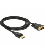 Delock 85313 Displayport 1.2 apa > DVI 24+1 apa passzív 2m fekete kábel