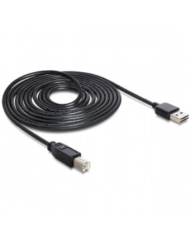 Delock 85553 EASY-USB 2.0-A > USB-B apa/apa 5m fekete kábel