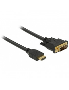Delock 85654 HDMI - DVI 24+1 kétirányú 2m kábel