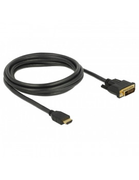 Delock 85654 HDMI - DVI 24+1 kétirányú 2m kábel