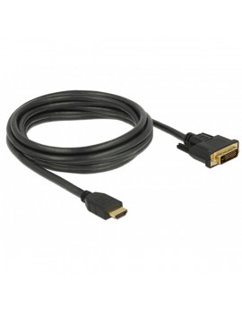 Delock 85655 HDMI - DVI 24+1 3m kétirányú kábel