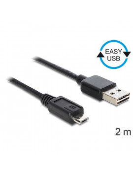 Delock 83367 EASY-USB 2.0 -A apa > USB 2.0 micro-B apa 2 m kábel