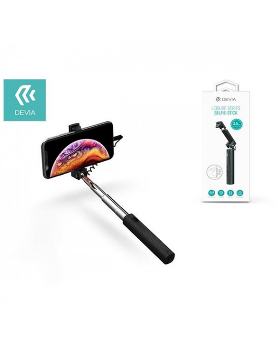Devia ST324628 Devia Leisure Series-exponáló gombbal 3,5 mm jack csatlakozóval Android telefonokhoz fekete szelfibot