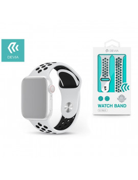 Devia ST324994 Apple Watch fehér/fekete szilikon sport óraszíj