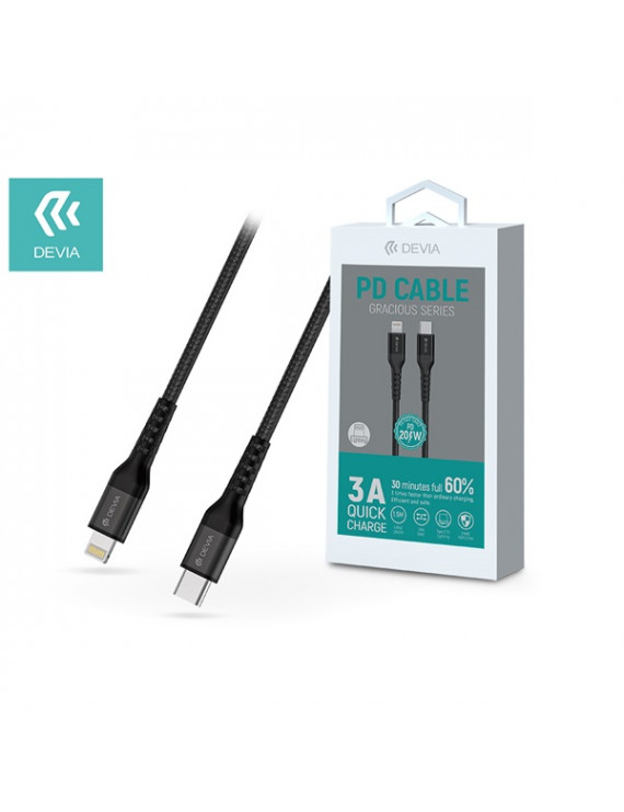 Devia ST350085 Type-C-Lightning 1,5 méter - Devia Gracious Series PD Cable 20W adat- és töltőkábel