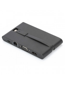 Digitus DA-70865 USB-C utazó 9 portos univerzális notebook dokkoló állomás