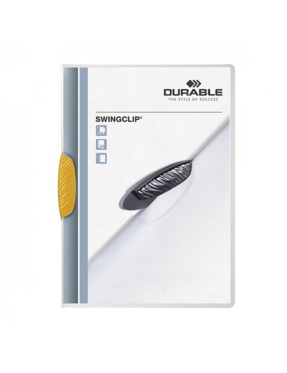 Durable Swingclip A4 30lapos sárga clip-mappa