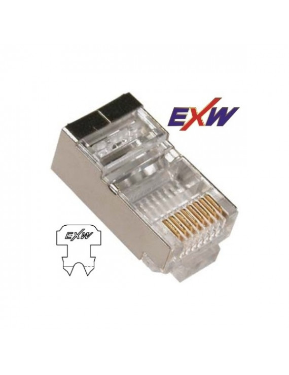 EXW CAT5E STP Modulár Dugó 8P8C RJ45 patch kábelekhez 20db
