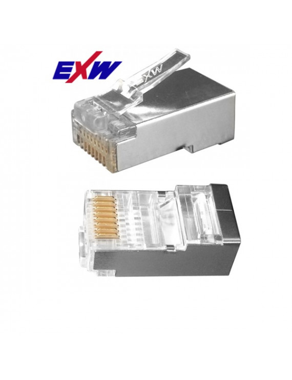 EXW CAT6 STP Modulár Dugó 8P8C RJ45 patch kábelekhez 20db
