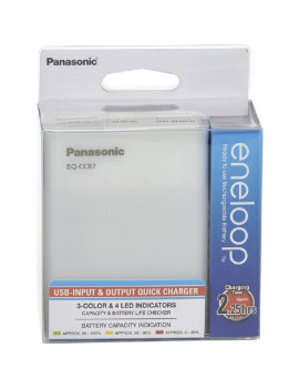 Panasonic Eneloop BQ-CC87USB powerbank funkció/időzítős akkumulátor töltő