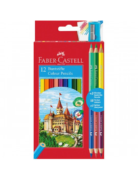 Faber-Castell 12 db+3 db-os bicolor (120112+3) színes ceruza készlet