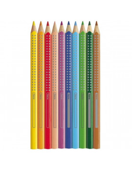 Faber-Castell Grip 2001 Jumbo 110912 12db-os színes ceruza + hegyező