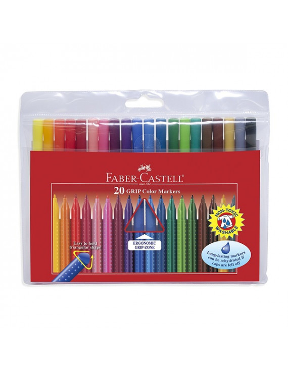 Faber-Castell Grip 155320 20db-os vegyes színű filctoll készlet